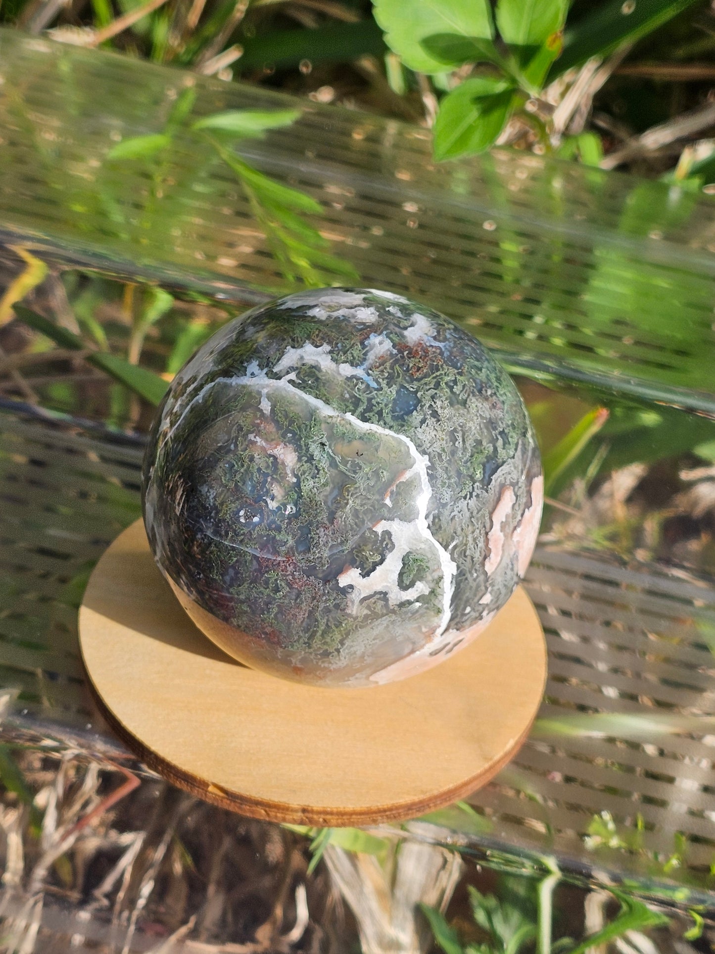 Red Moss Agate Sphere