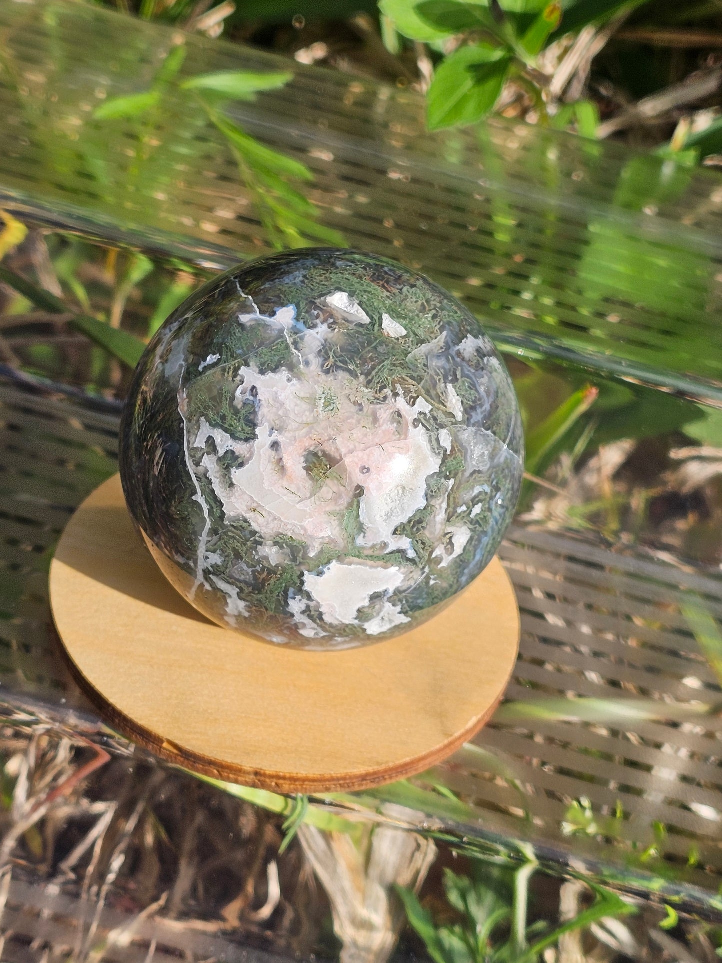 Red Moss Agate Sphere