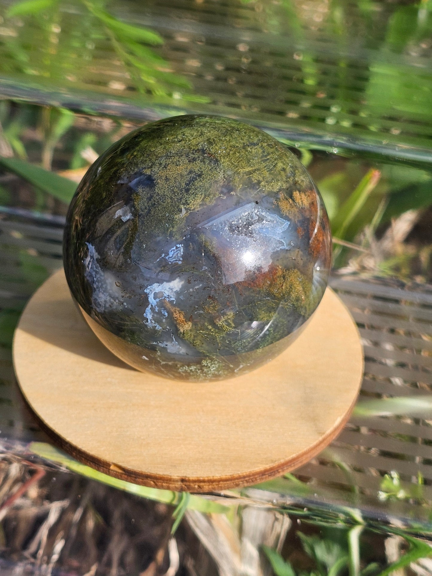 Red Moss Agate Sphere