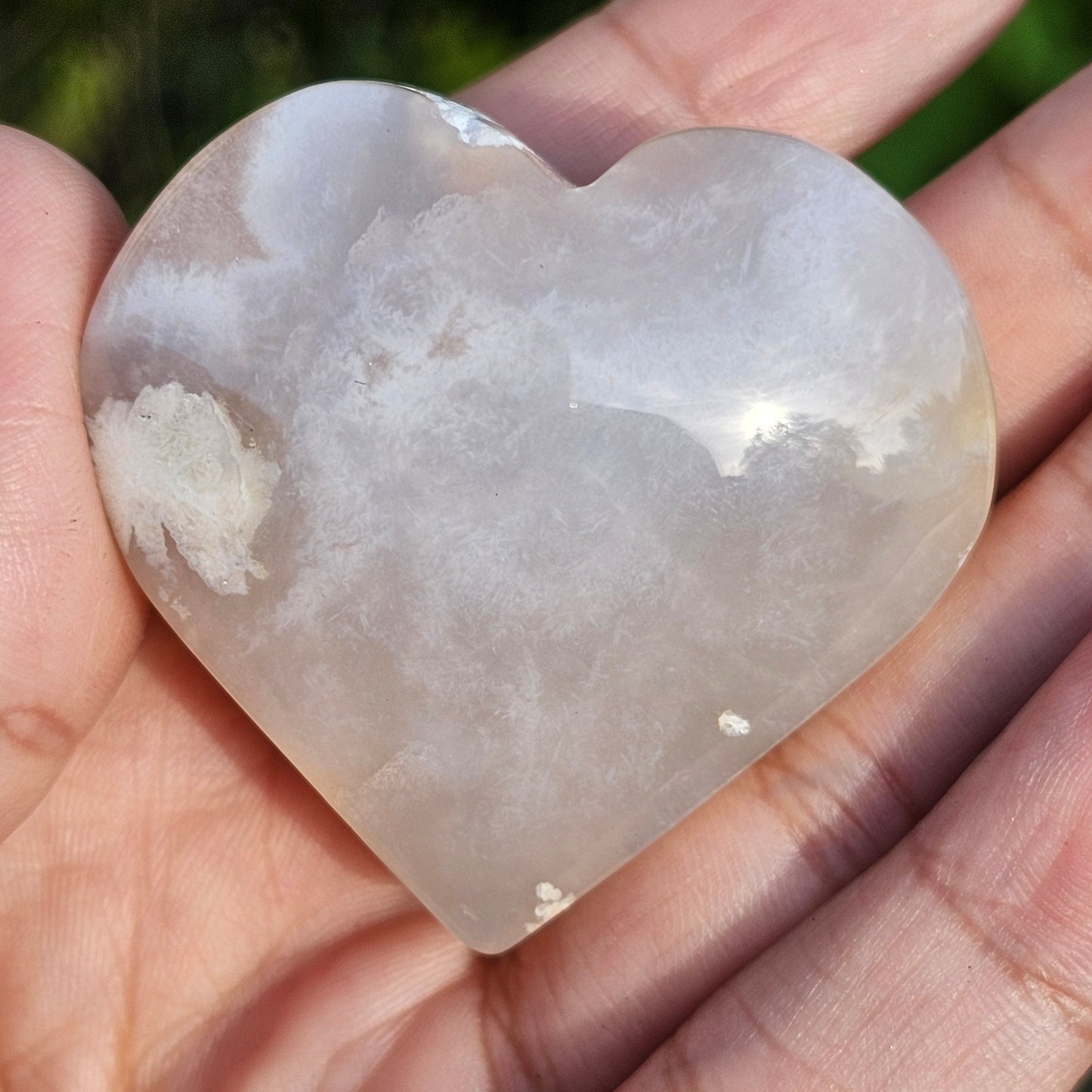 Flower Agate Heart