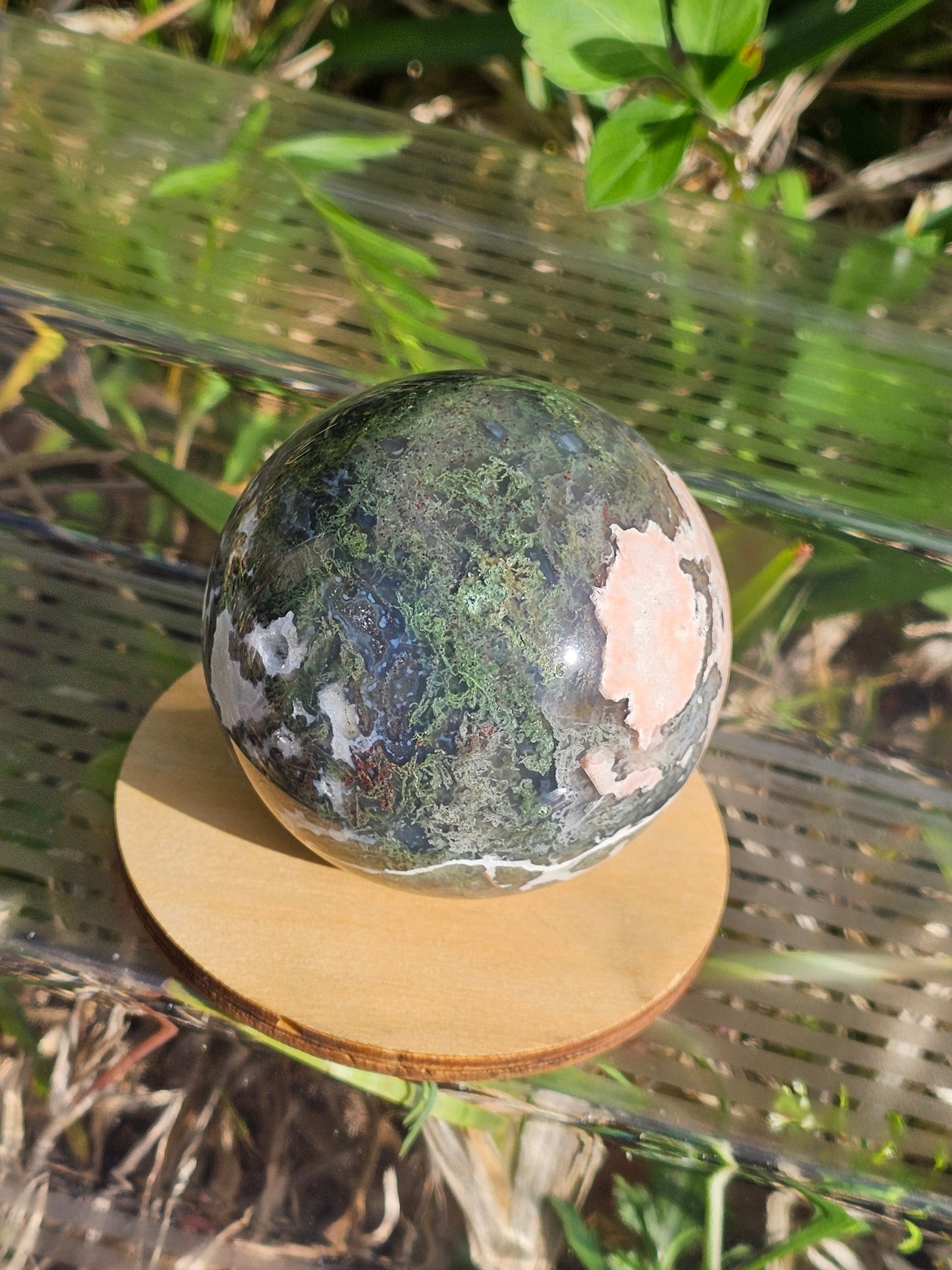 Red Moss Agate Sphere