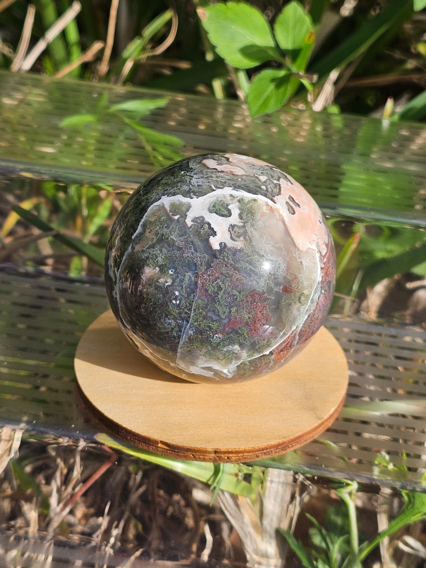 Red Moss Agate Sphere