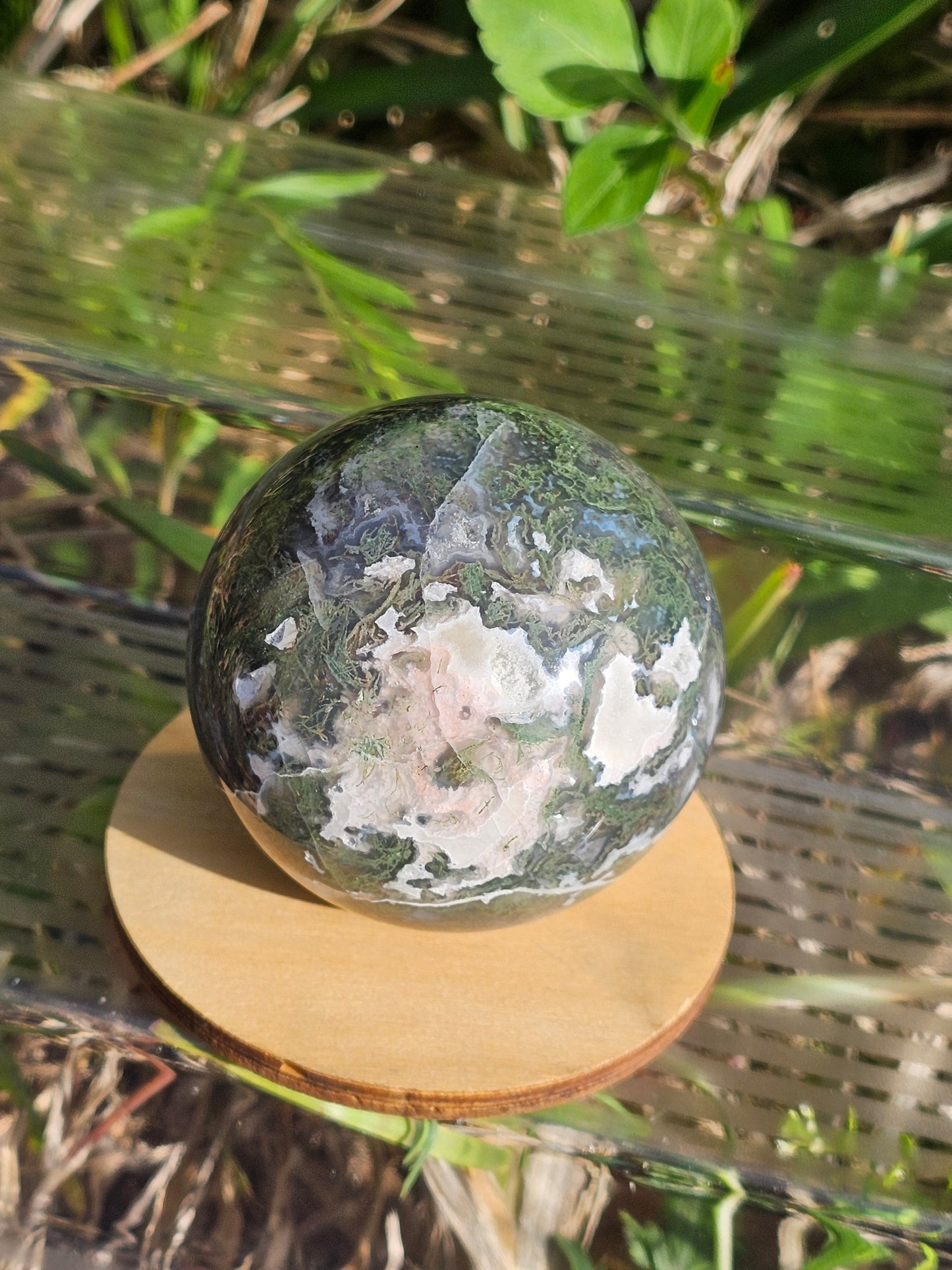 Red Moss Agate Sphere