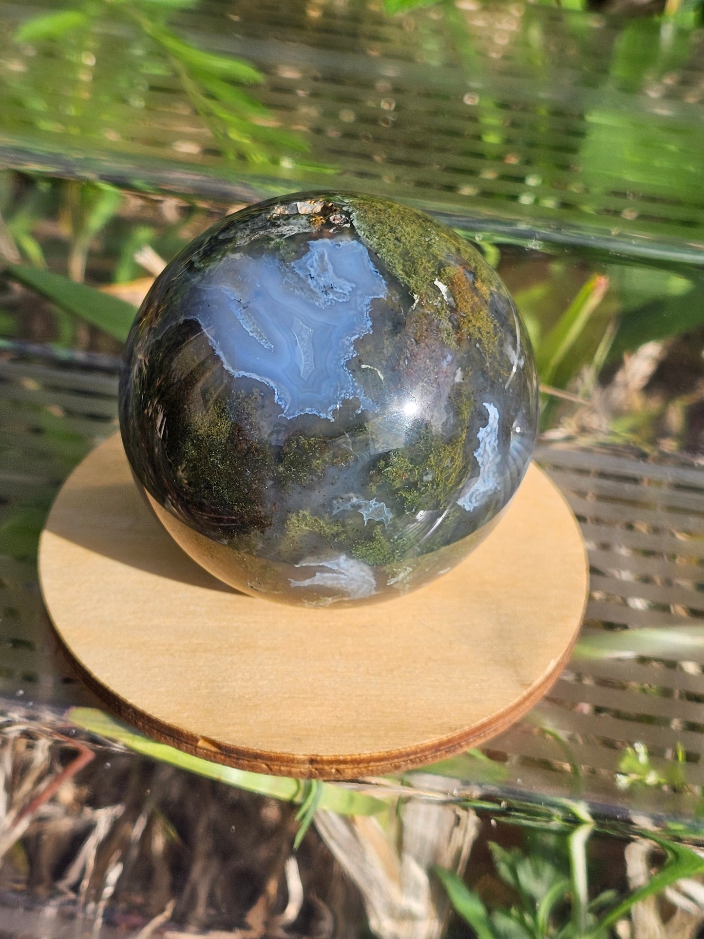 Red Moss Agate Sphere