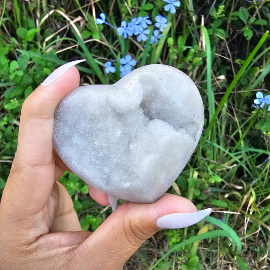 Druzy Agate Heart