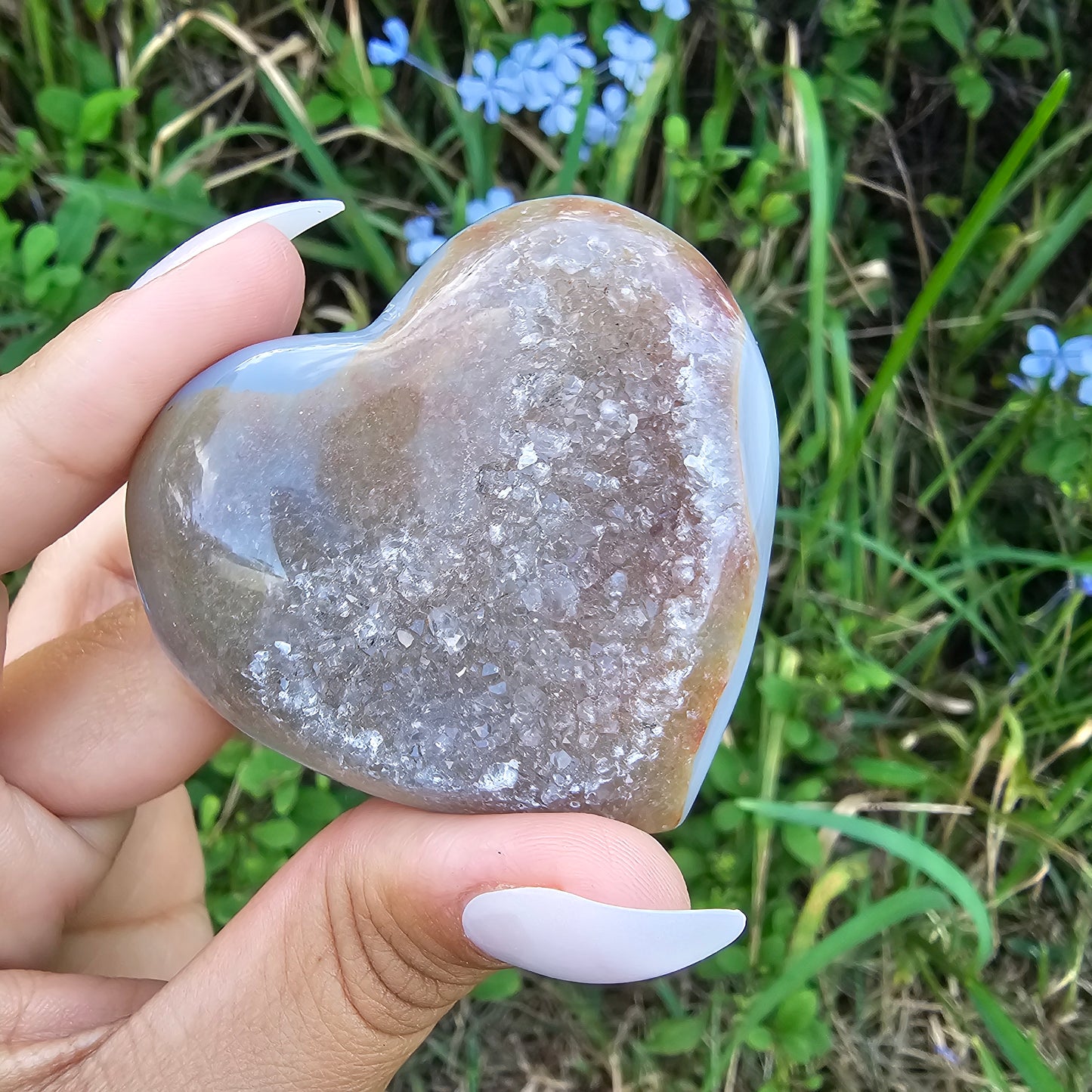 Druzy Agate Heart