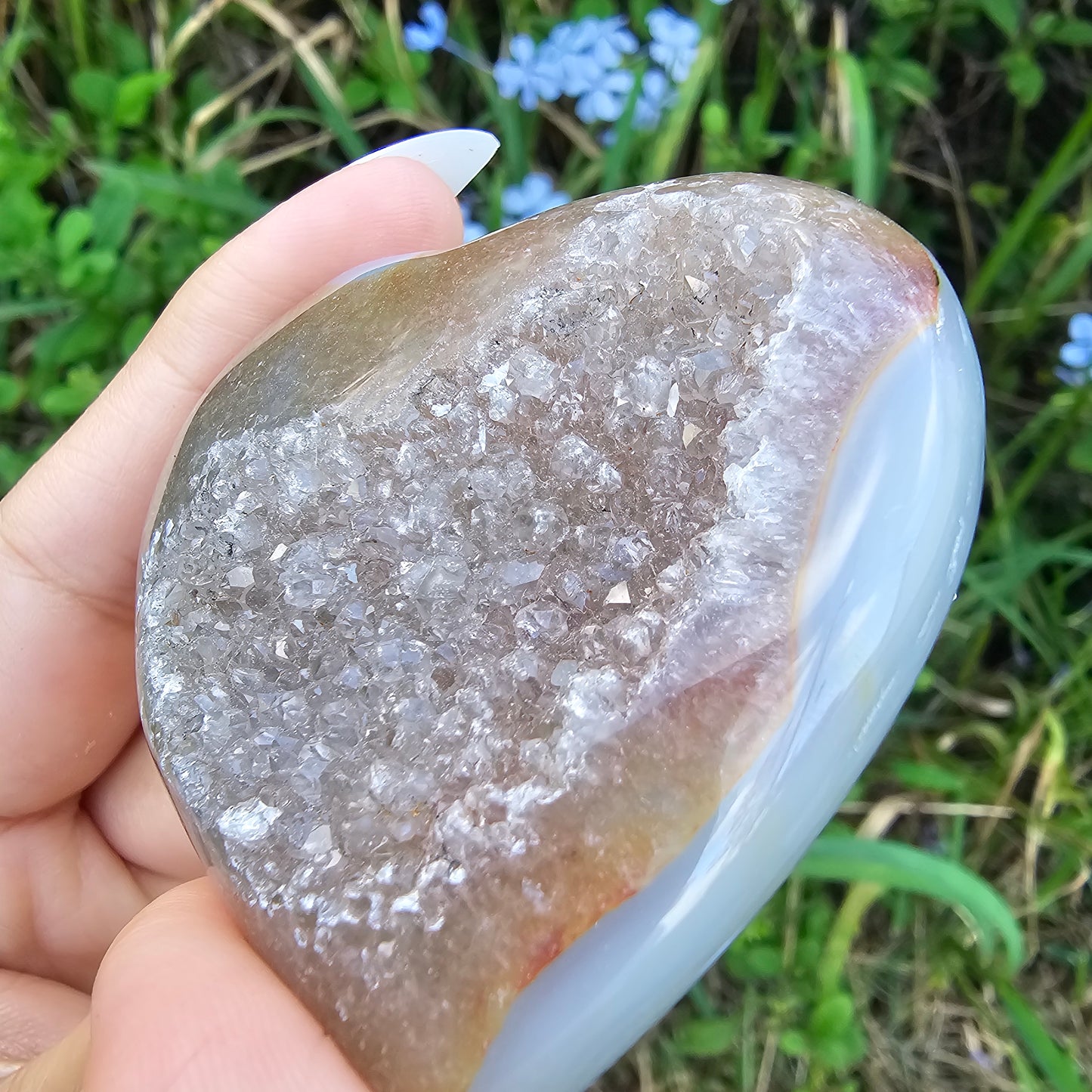 Druzy Agate Heart