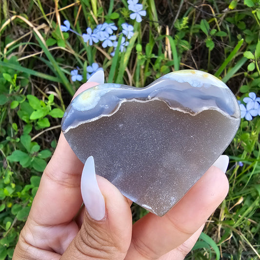 Sugar Agate Heart