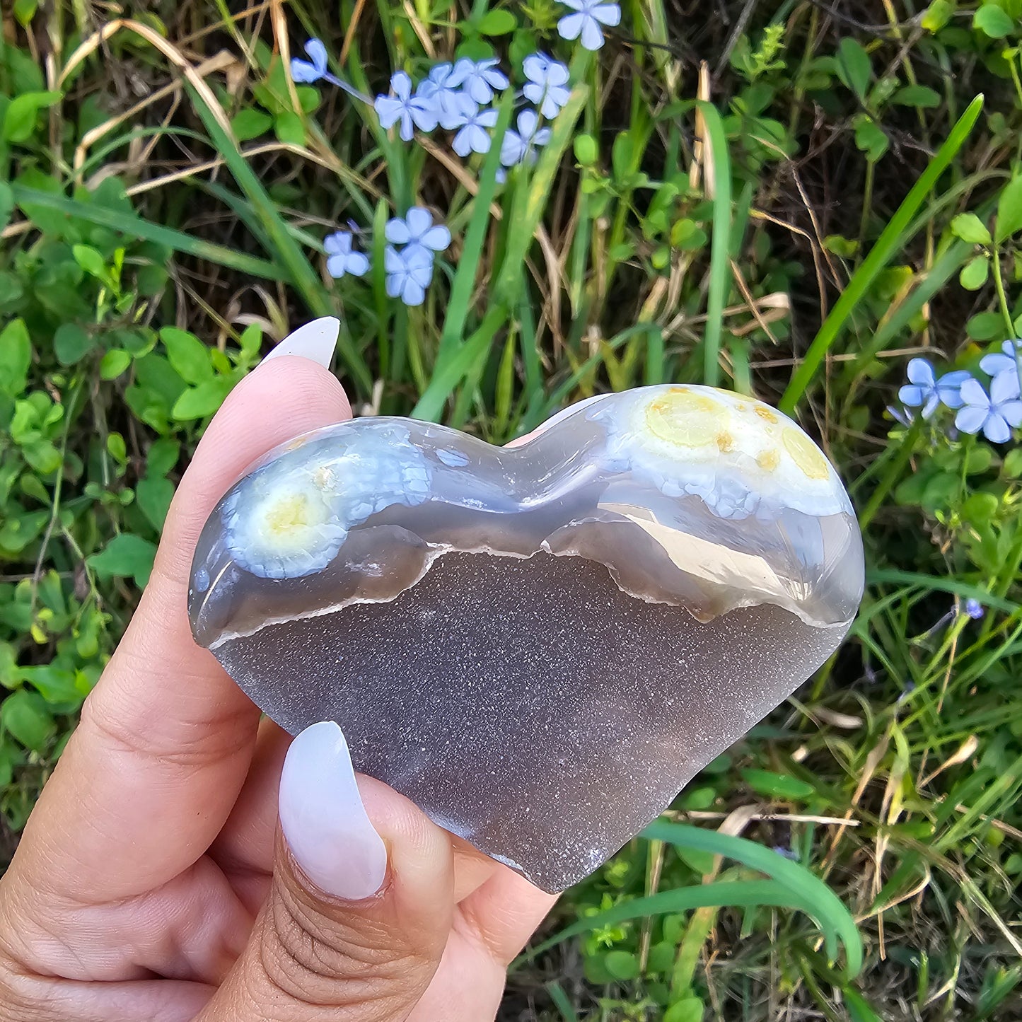 Sugar Agate Heart