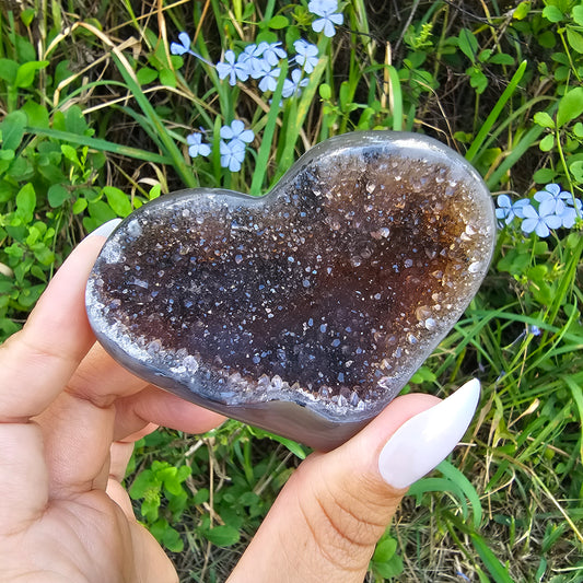 Druzy Agate Heart