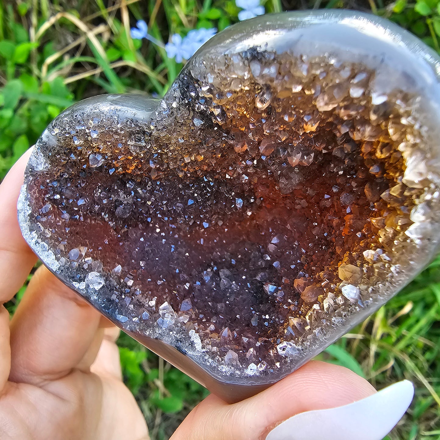 Druzy Agate Heart