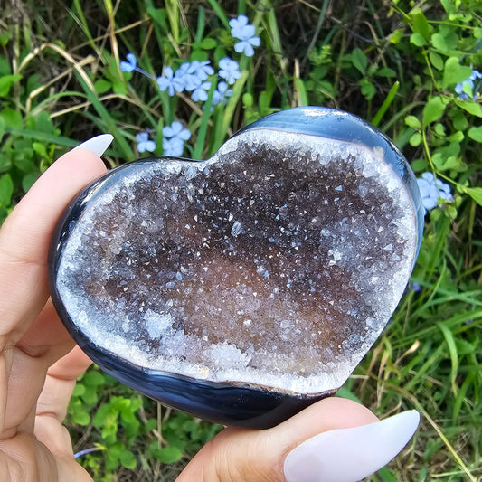 Druzy Agate Heart