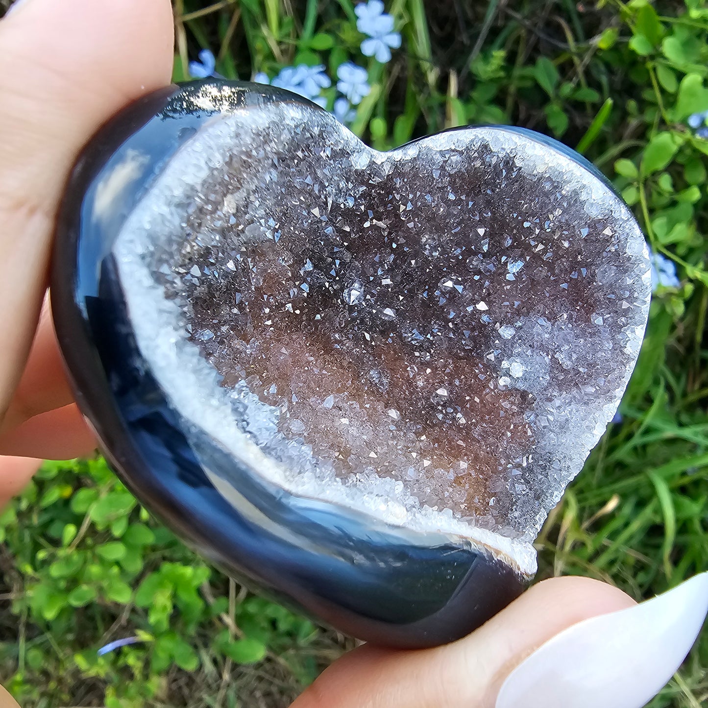 Druzy Agate Heart