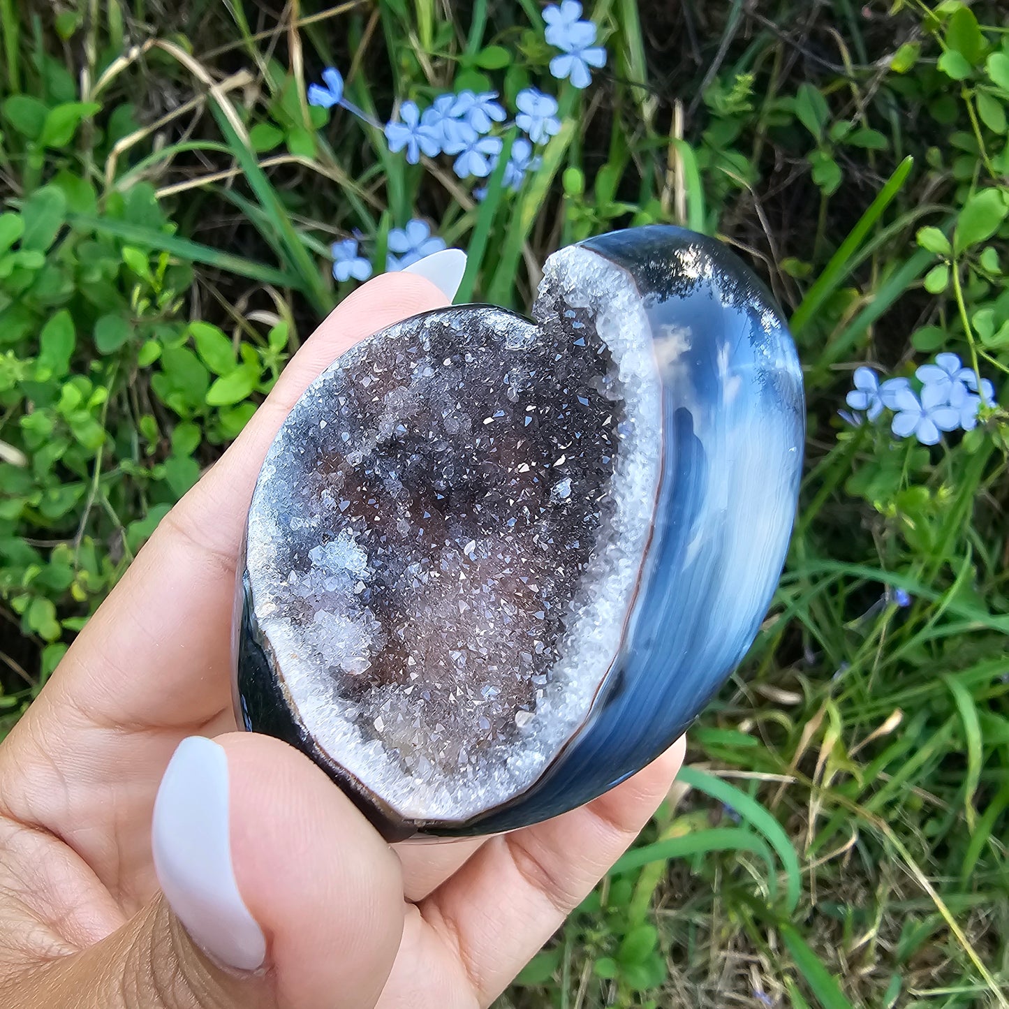 Druzy Agate Heart