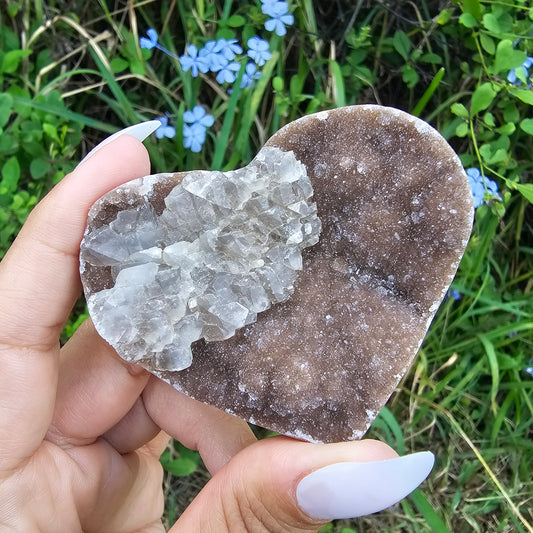 Druzy Agate Heart