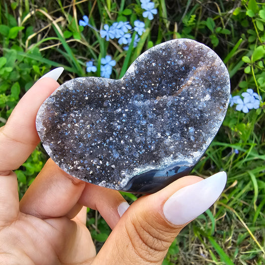 Druzy Agate Heart