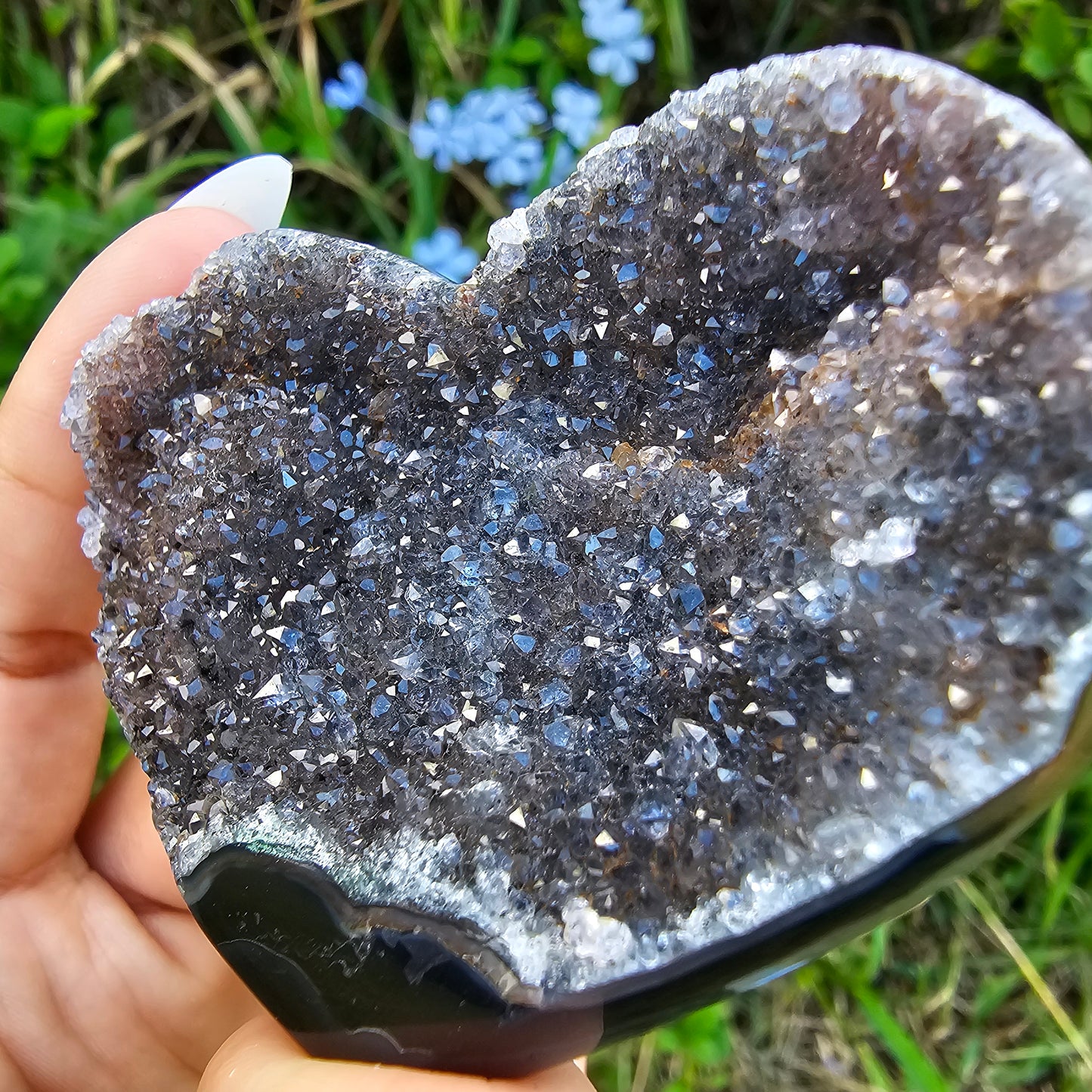 Druzy Agate Heart