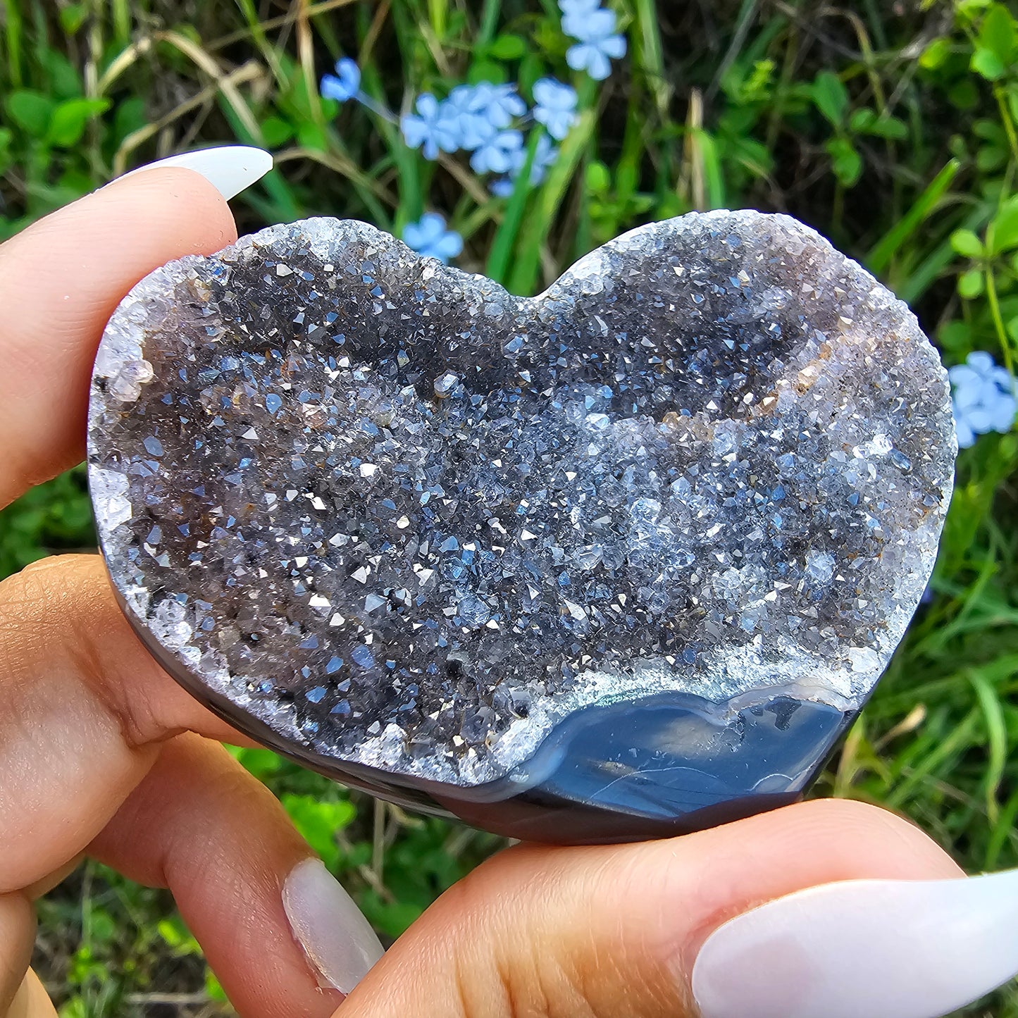 Druzy Agate Heart