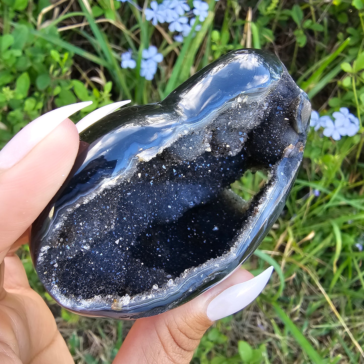 Druzy Portal Agate Heart