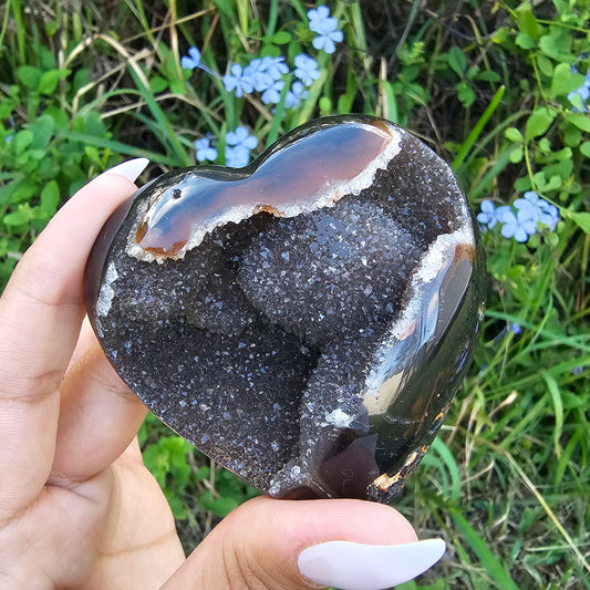 Druzy Agate Heart