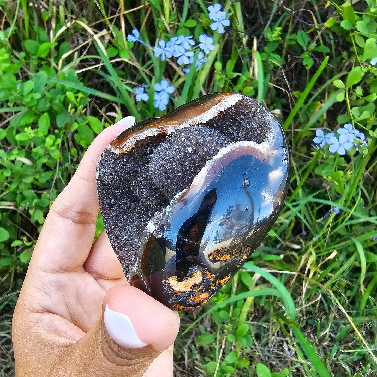 Druzy Agate Heart