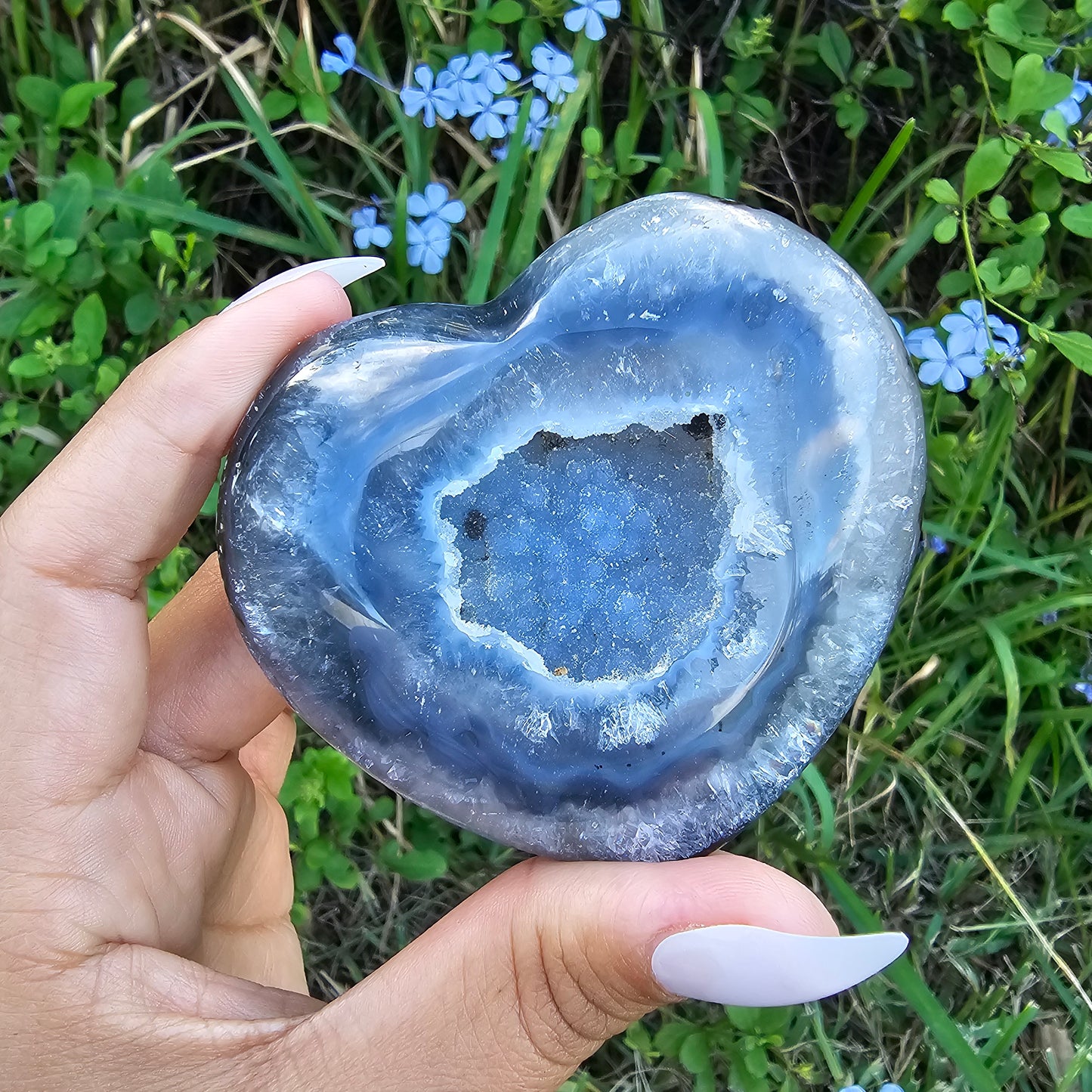 Druzy Agate Heart