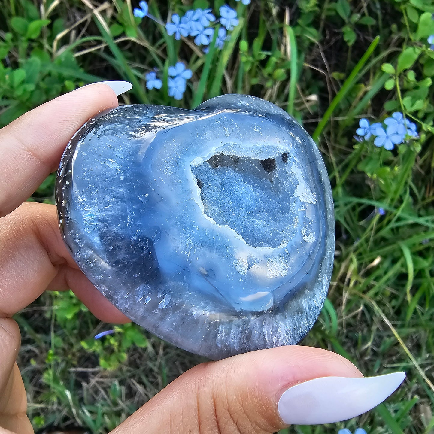 Druzy Agate Heart