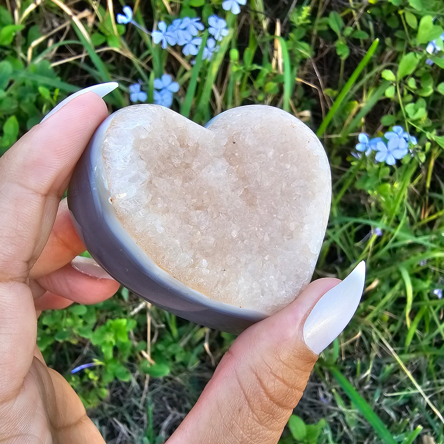 Druzy Agate Heart