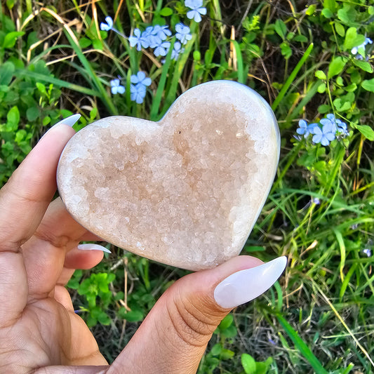 Druzy Agate Heart