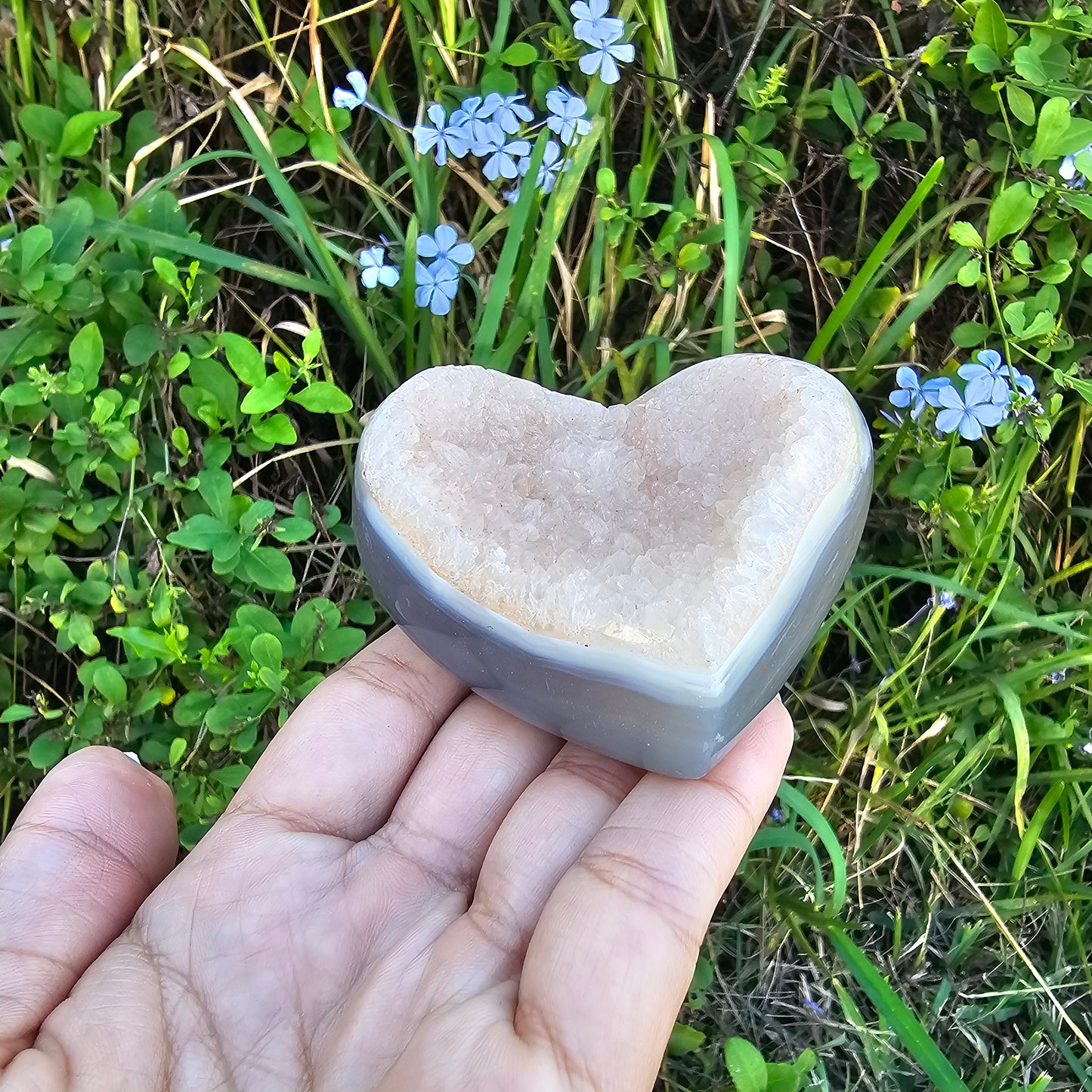 Druzy Agate Heart