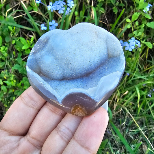 Druzy Agate Heart