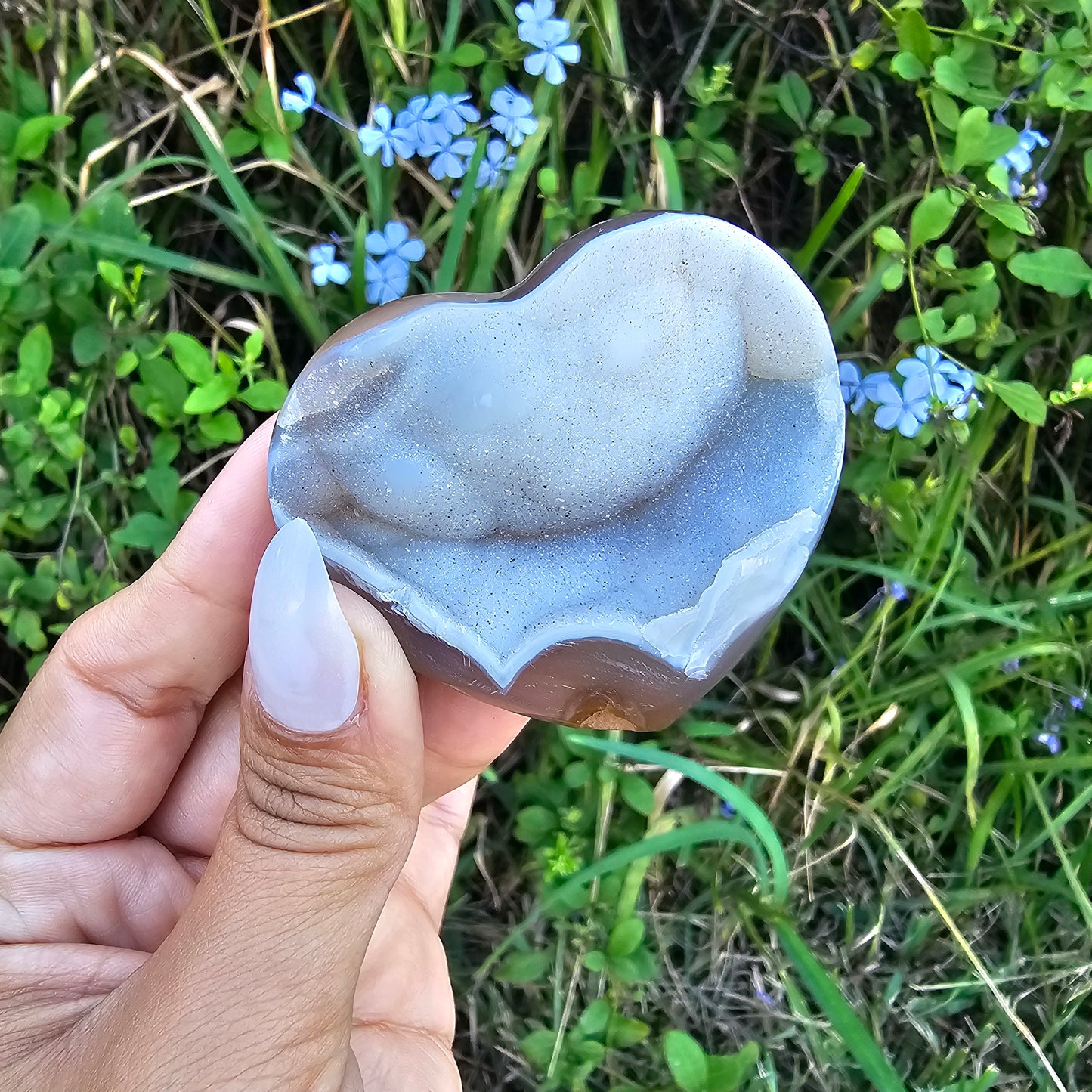 Druzy Agate Heart