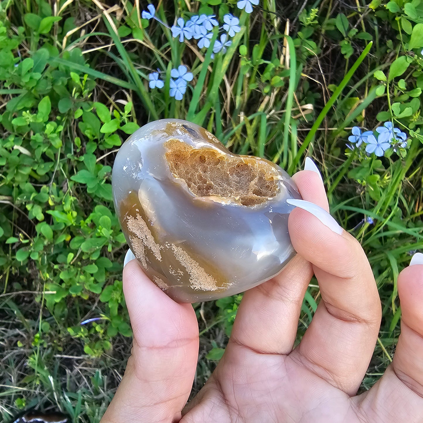 Druzy Agate Heart