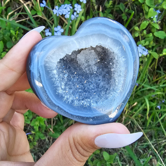 Druzy Agate Heart