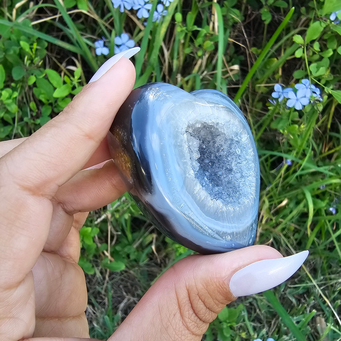 Druzy Agate Heart