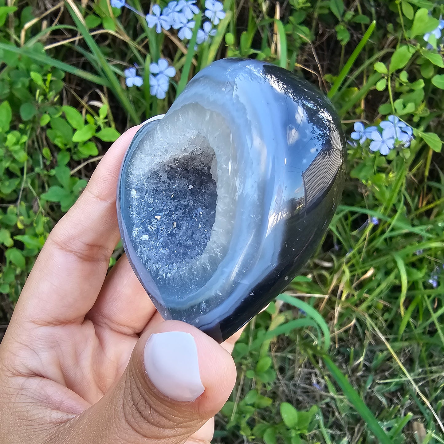 Druzy Agate Heart