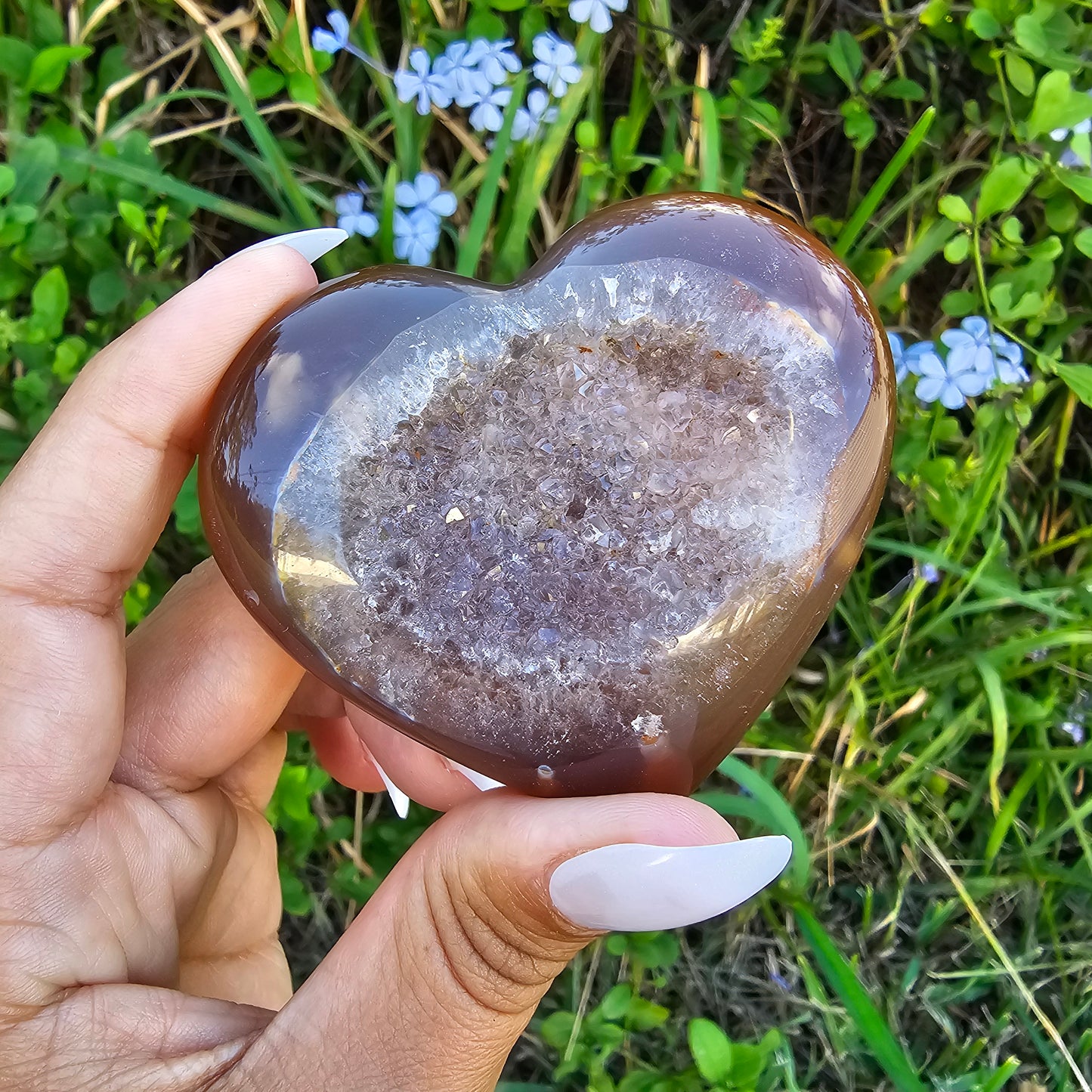 Druzy Heart Agate