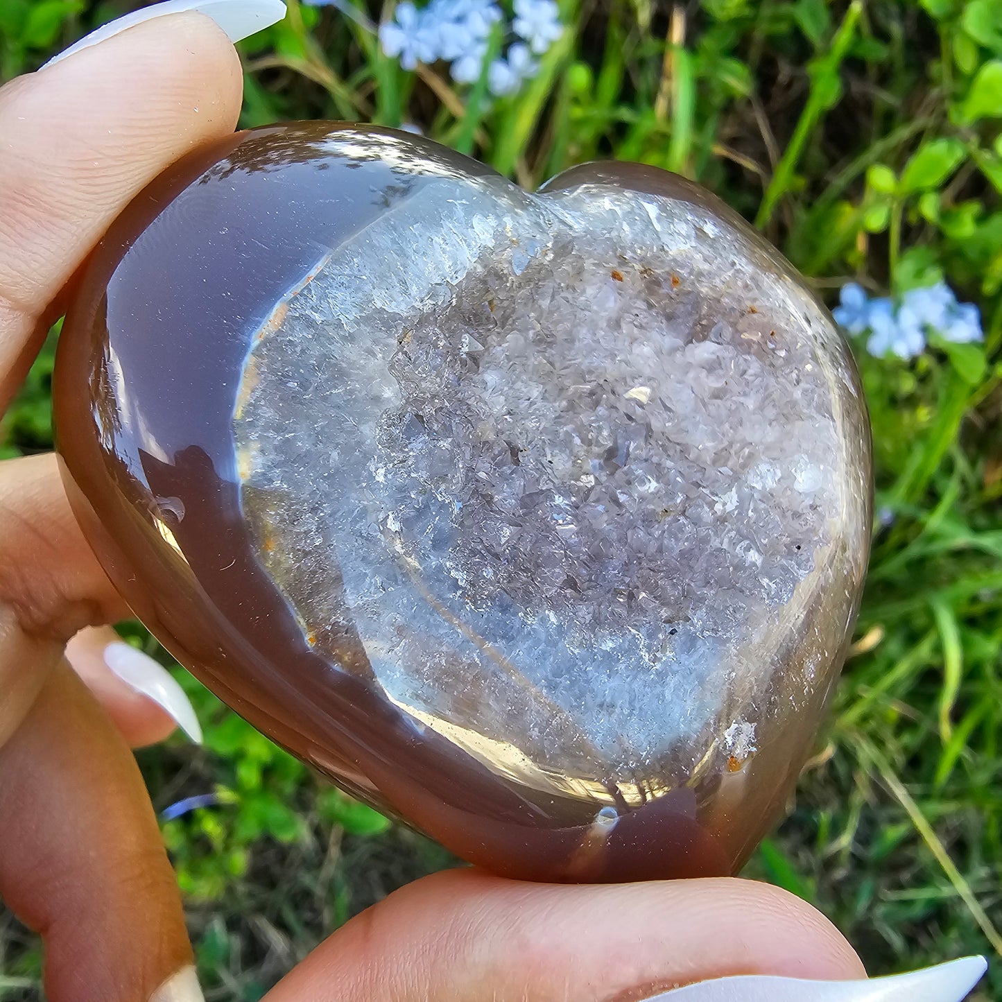 Druzy Heart Agate