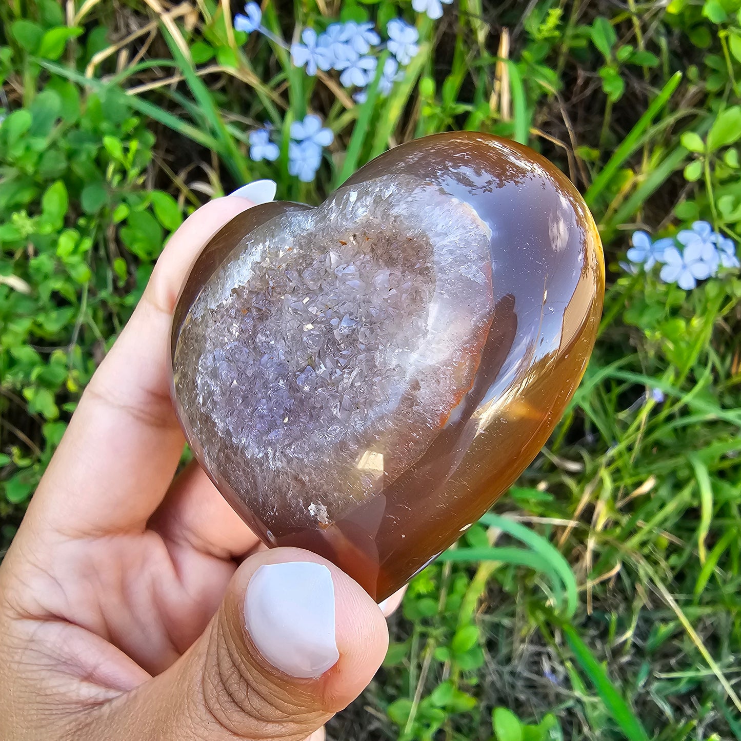 Druzy Heart Agate