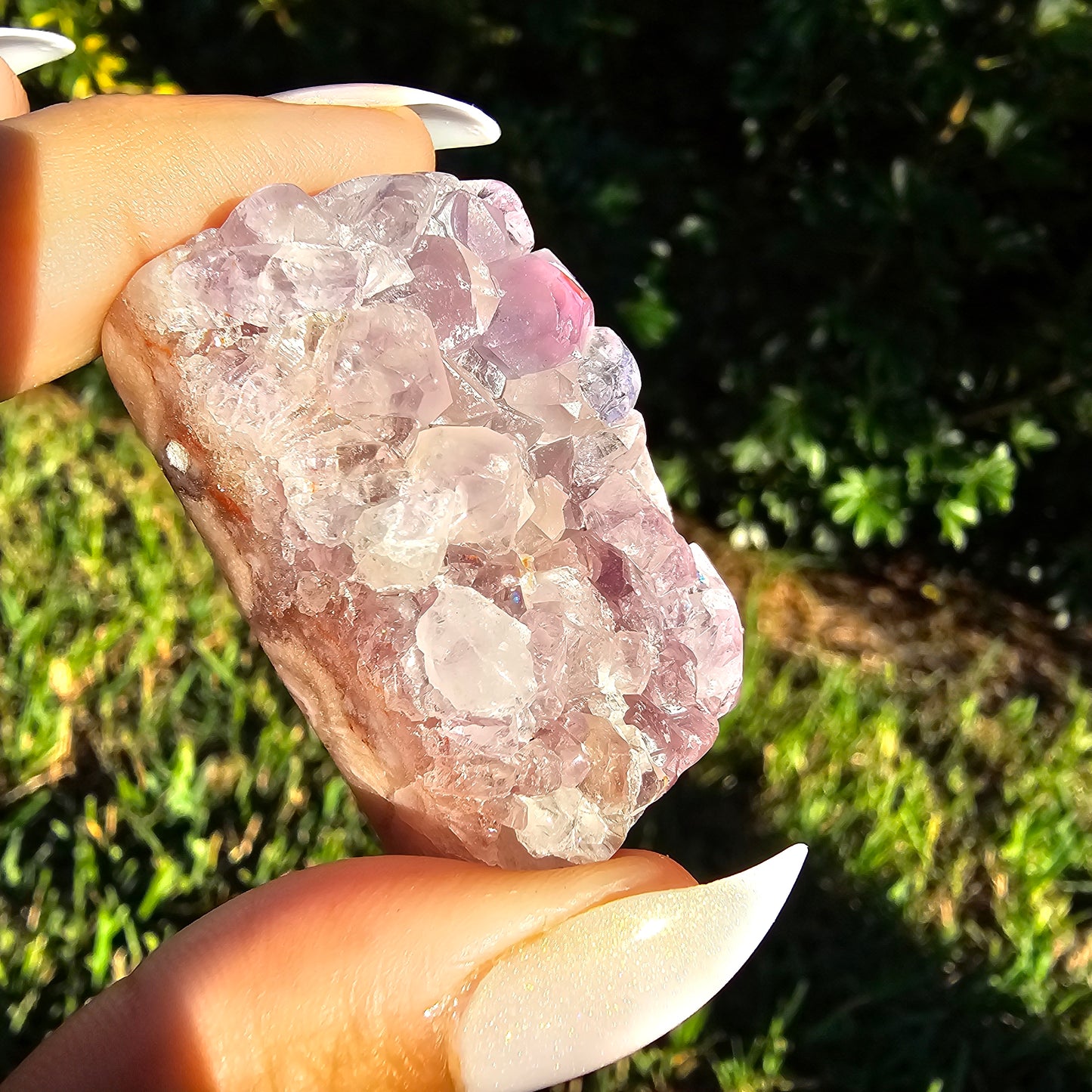 Druzy Pink Amethyst Flower Agate Freeform