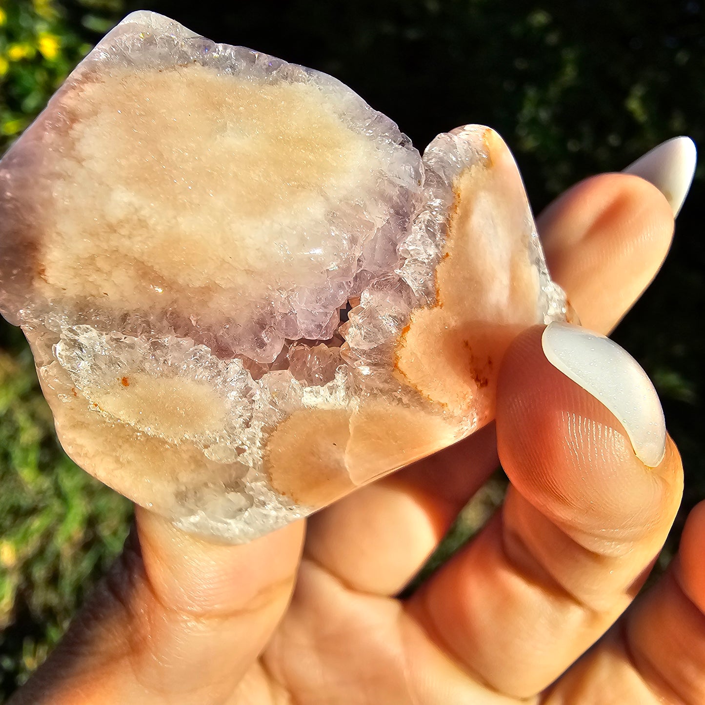 Druzy Pink Amethyst Flower Agate Freeform