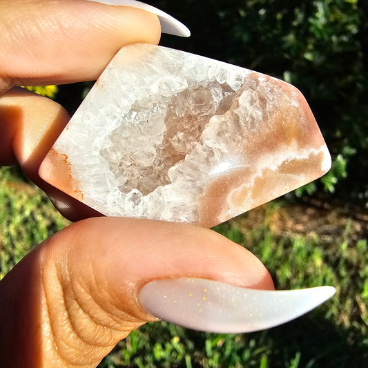 Druzy Pink Amethyst Flower Agate Freeform