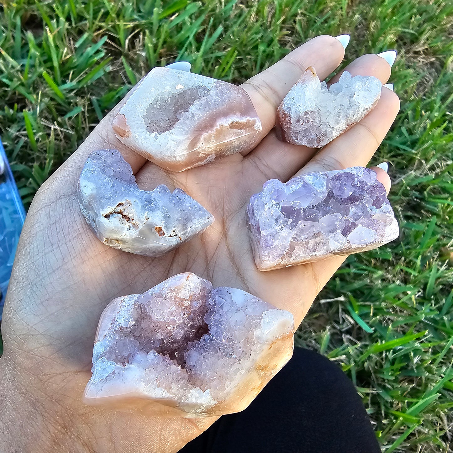 Druzy Pink Amethyst Flower Agate Freeform