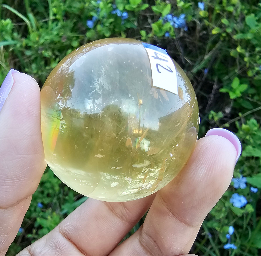 Optical Honey Calcite Sphere