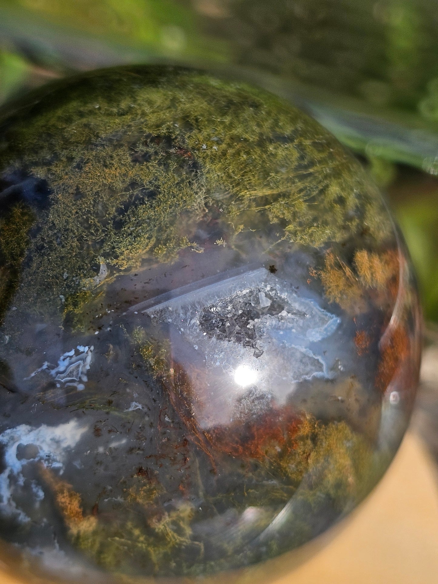 Red Moss Agate Sphere