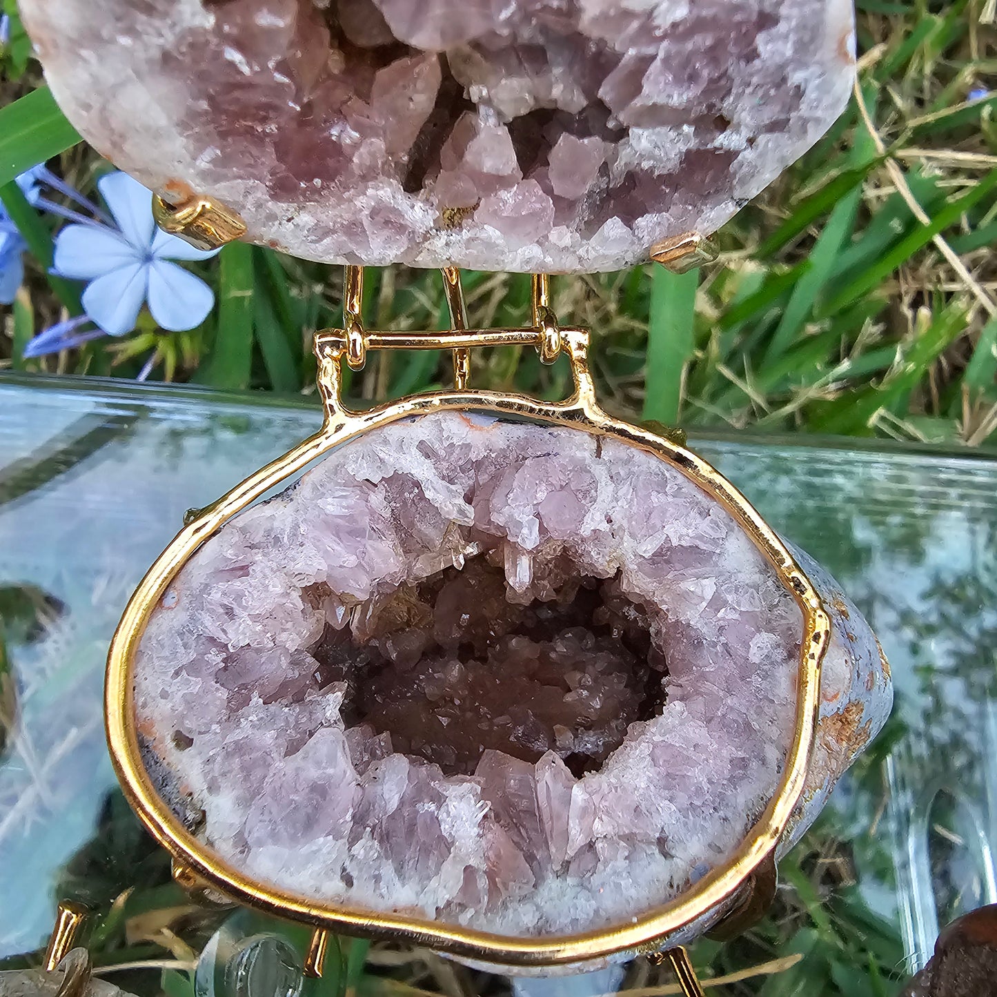 Pink Amethyst Geode Jewelry Boxes