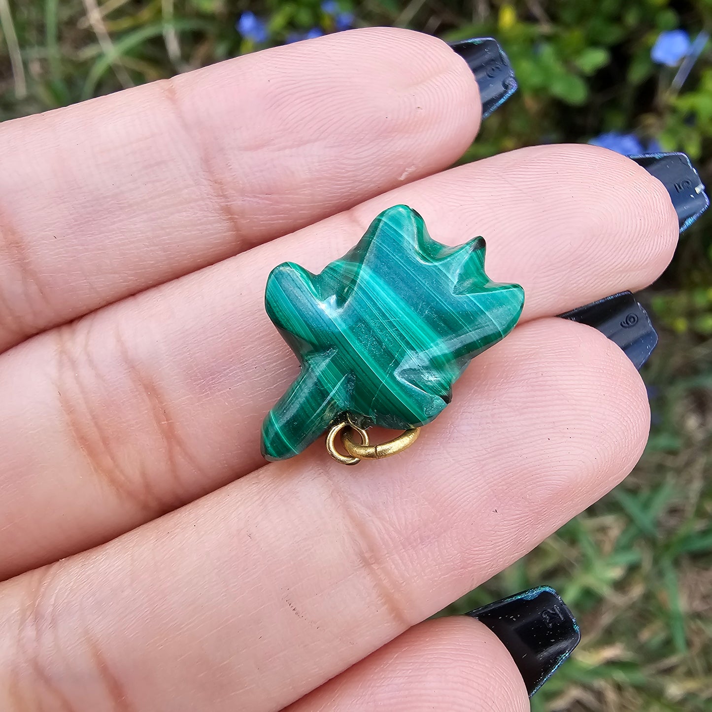 Malachite Turtle Pendant