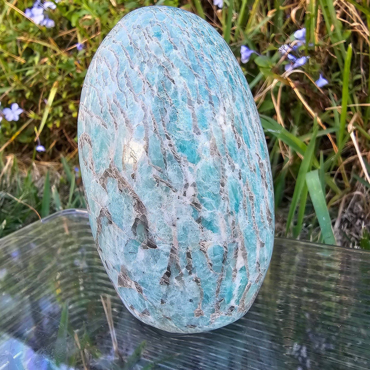 Amazonite & Smokey Quartz Quartz with Beautiful Flash