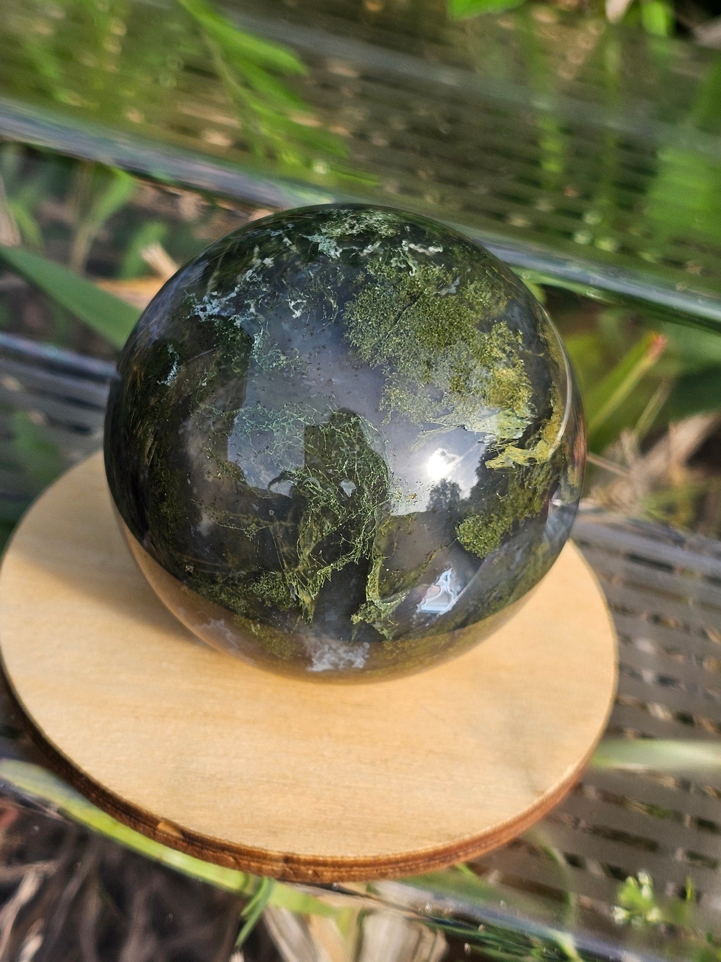 Red Moss Agate Sphere