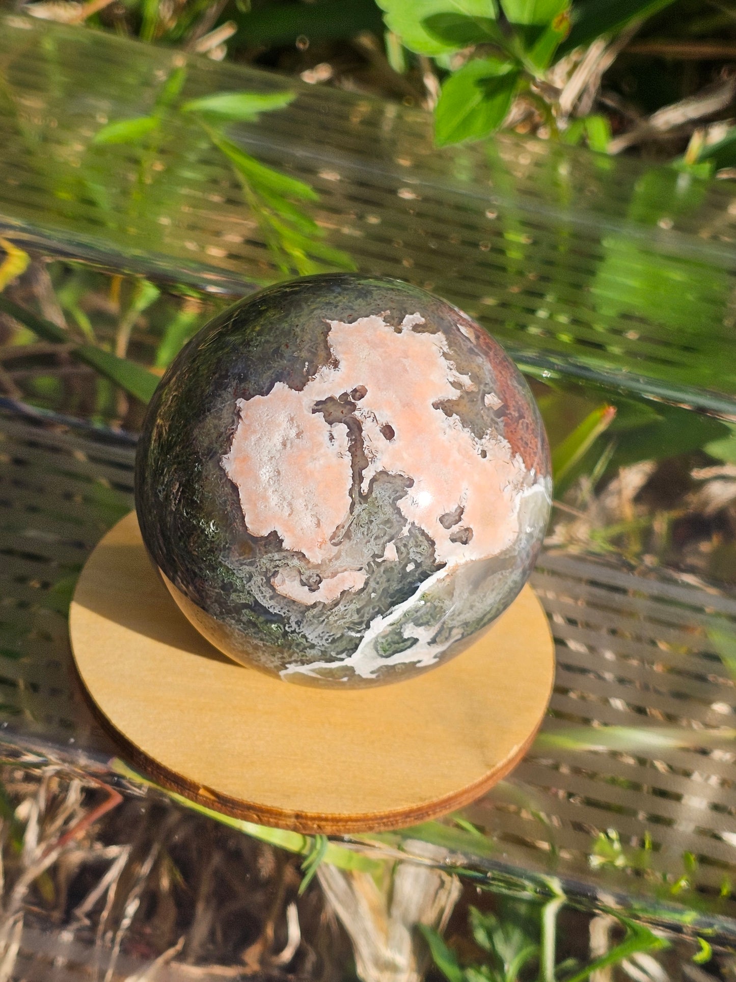 Red Moss Agate Sphere